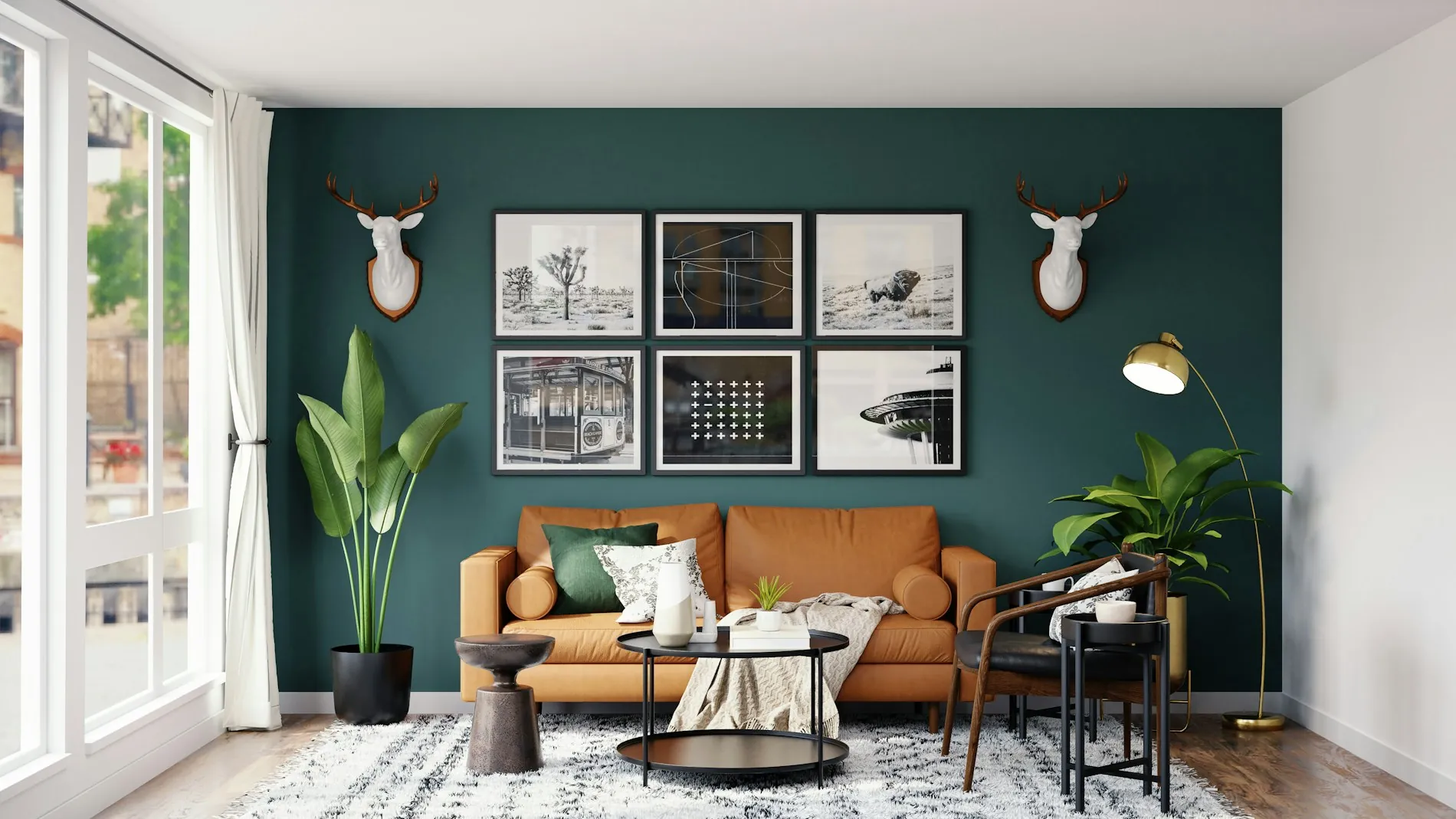 High-end finished basement lounge
